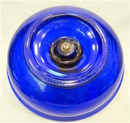 VERY RARE MCM COBALT BLUE GLASS WALNUT CRACKER WITH 4 PICKS-METAL PATENTED 1917